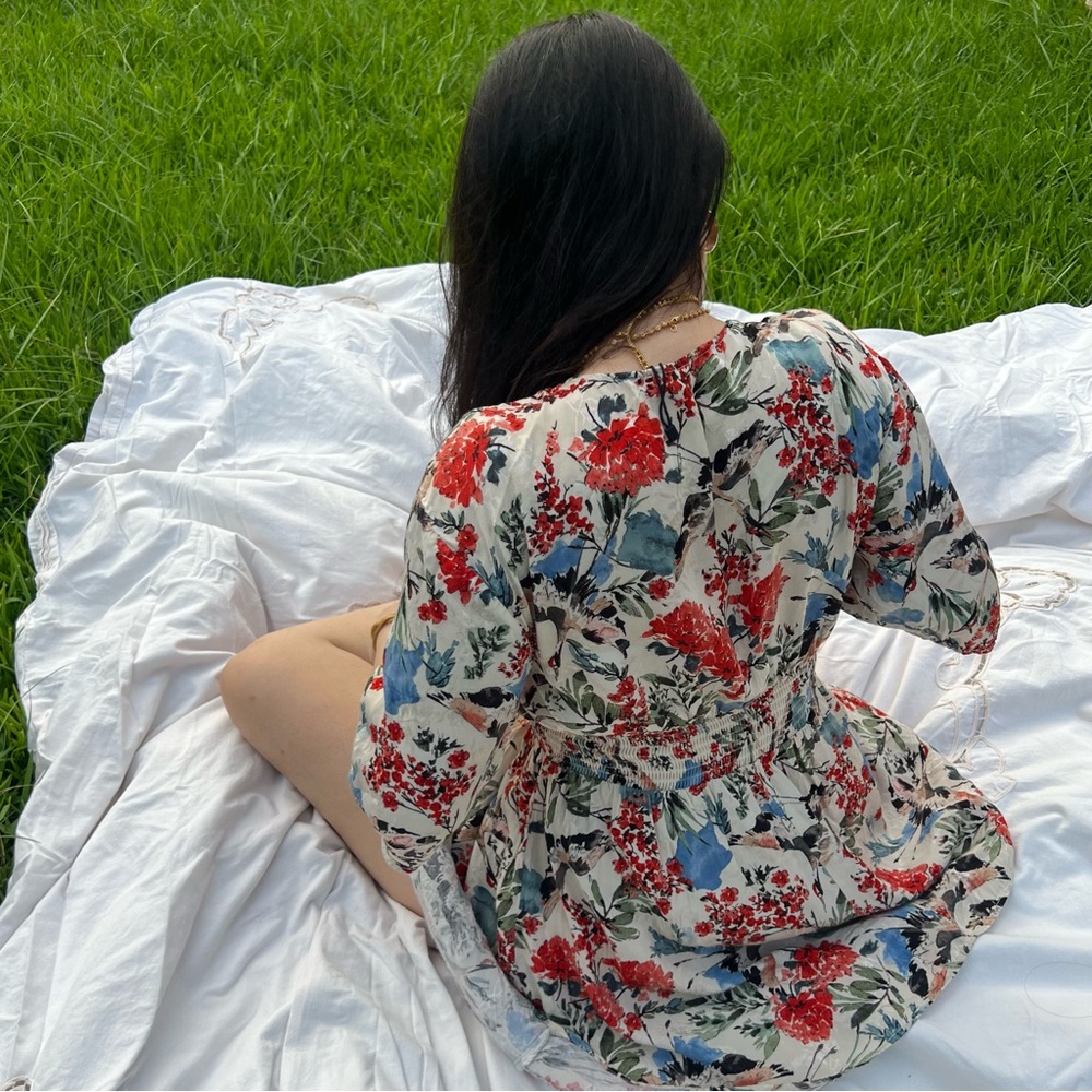 Zara multicolored floral dress